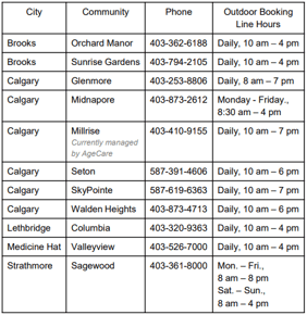 Outdoor Booking Hours