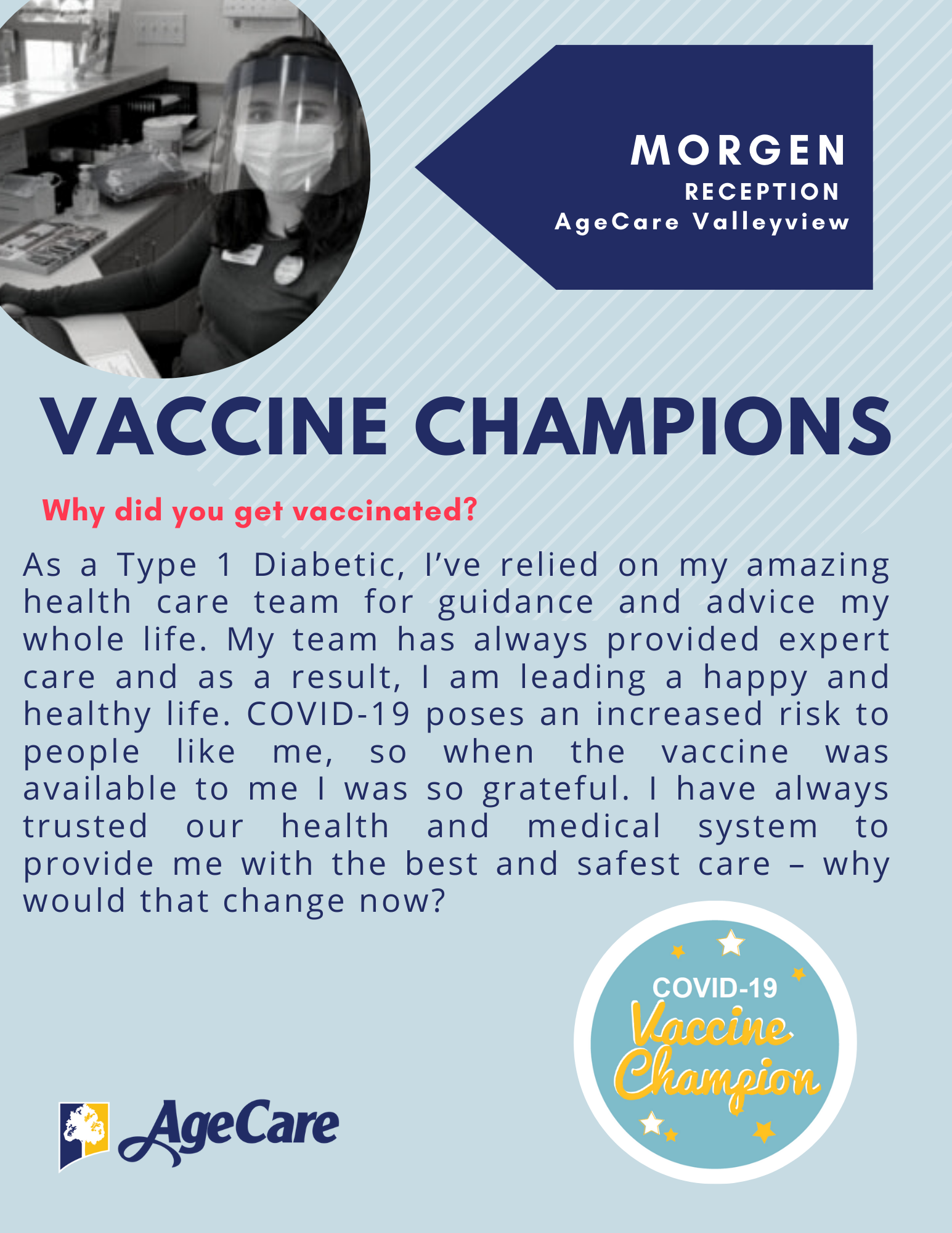 Vaccine Champions Testimonials Morgen